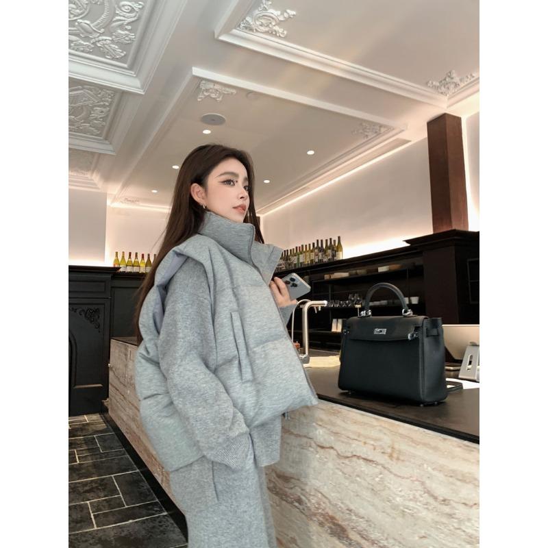 Gentle Style Knitted Set Autumn Winter Sweater Wide-leg Pants Two-piece Set