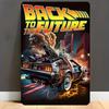 DeLoreanVintagePro™ Vintage Iron Sheet Painting | Back To the Future DeLorean Wall Art | Retro Iron Metal Tin Sign