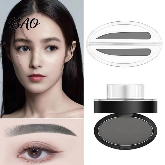 Timbro in Polvere per Sopracciglia a Prova di Sudore & Polvere per Sopracciglia, Sigillante Potente Waterproof a Lunga Tenuta Kit da Viaggio con Specchio, Strumenti per il Trucco Occhi per Donne