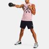Under Armour Project Rock Johnson Letter Print Training Tank Top Men Tops Pink 1360741-643