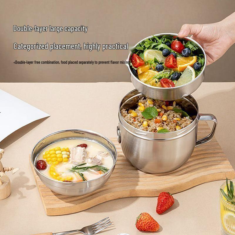 Stainless Steel Double-Layer Lunch Box