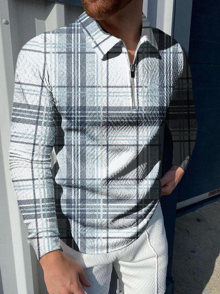 Long Sleeve Polo Shirt, Half-Zip Casual Top, Versatile Comfortable Wear