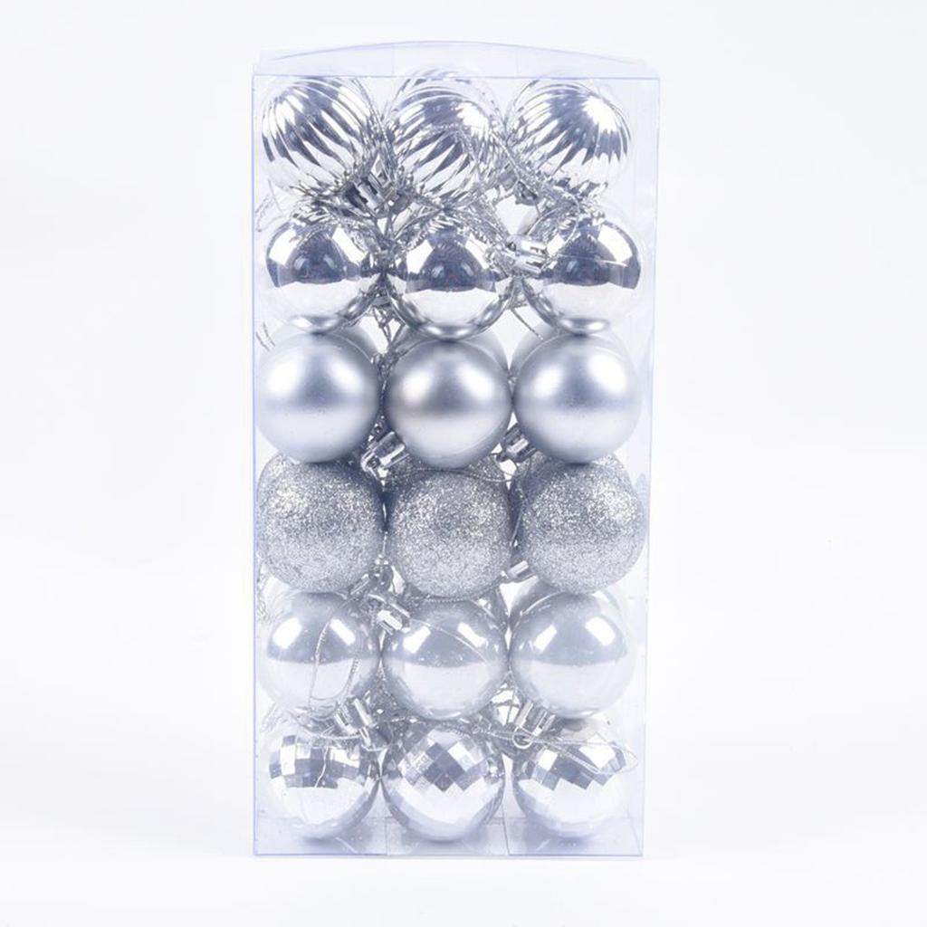 Stylish Shatterproof Christmas Bauble Ornaments in Styles (36pcs)
