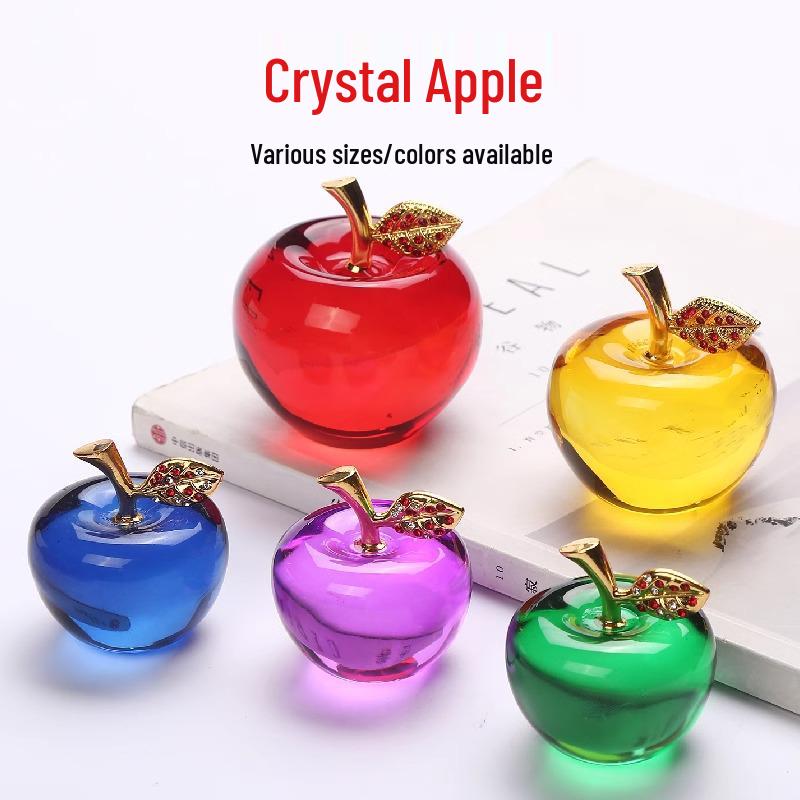 Red Crystal Apple Ornament for Christmas Eve - Perfect Gift & Car Decoration