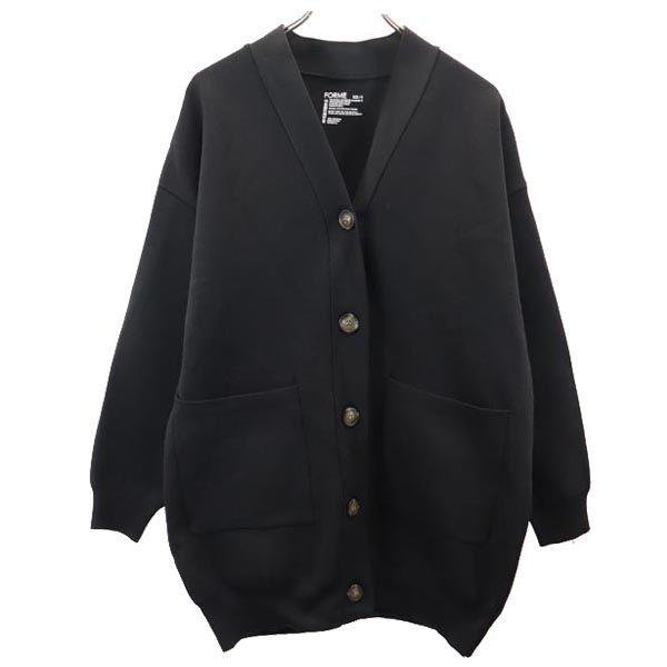 

FORME Вязаный кардиган с длинным рукавом и V-образным вырезом черный Женский Б/У