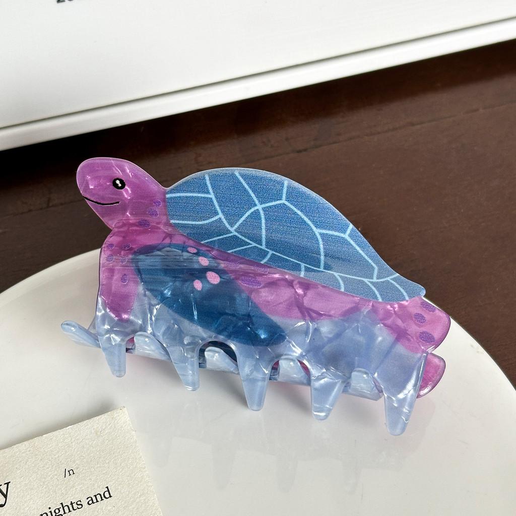 Fashionable Turtle Acrylic Hair Claw Clip Colorful And Functional Accessory For Women