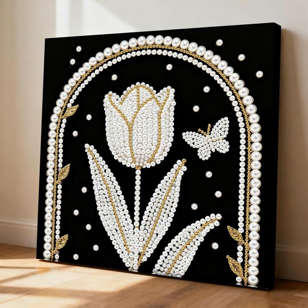 DIY 5D Diamond Painting Kits with Frame Special Shaped Art Pearl Painting 12 X 12 Inch Crystal Diamond Pearl Drawing Board