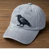 Gothic Baseball Cap with Embroidery Crow Pattern Baseball Hat for Men and Women Comfortable Sport Activity Wear