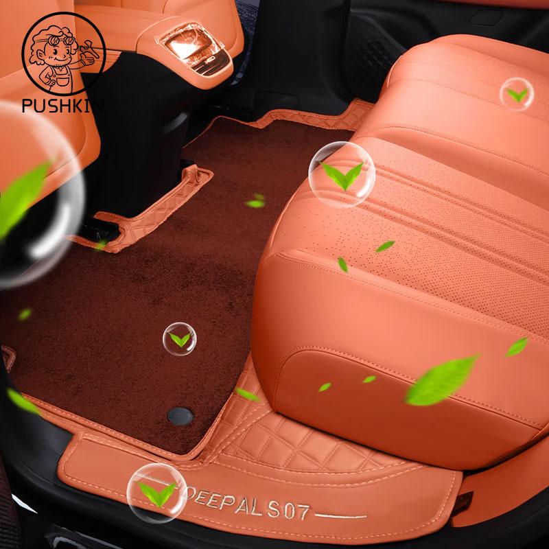 Car Floor Mats Foot Mats for Changan Deepal S07 2025 Car Anti-dirty Mats Scratch Protective Cover Pad Mat Interior Accessories