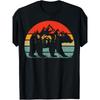 Vintage Forest Bear Graphic Tee for Men, 100% Cotton Casual Short Sleeve Shirt for Outdoor Adventures