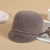 Black Woolen Navy Octagonal Hat Female Autumn and Winter Xiaoxiang Beret Knight Top Hat British Equestrian Hat