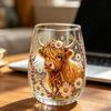 Szklanka Poranna z Kolibrem, Szklanka do Whisky, Odporna na Ciepło Kieliszek do Wina z Kwiatowym Wzorem do Domowego Baru