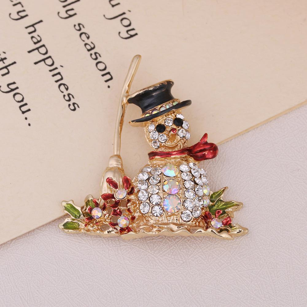 Christmas Vintage Alloy Brooch Premium Light Luxury Clothing Accessories Pin Jewelry Pearl Brooch Clothing