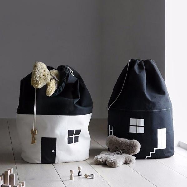 Multi-function Storage Bag Cute Pattern for Home Cotton for Children's Toys Decoration for Kids Room