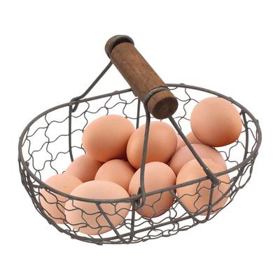 Eierkorb Obstkorb mit Holzgriff Brotkorb Aufbewahrung Lebensmittel Fotografie-Requisiten für Küchenorganizer Obst Brot Snack
