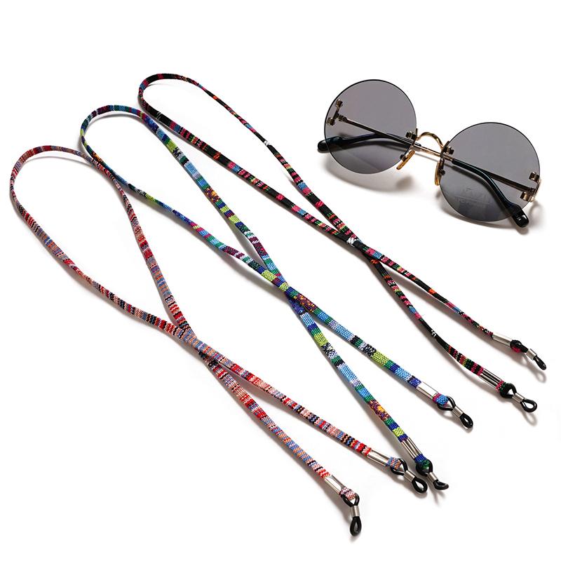 Y2K Baumwoll-Brillenband, Sonnenbrillenhalter, Kordel, rutschfeste Lesebrillenkette, Halsband, Brillenband