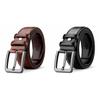 Versatile Men PU Belt Retro Casual Waist Belt Luxury Zinc Zinc Alloy Leather Belt  Elderly People