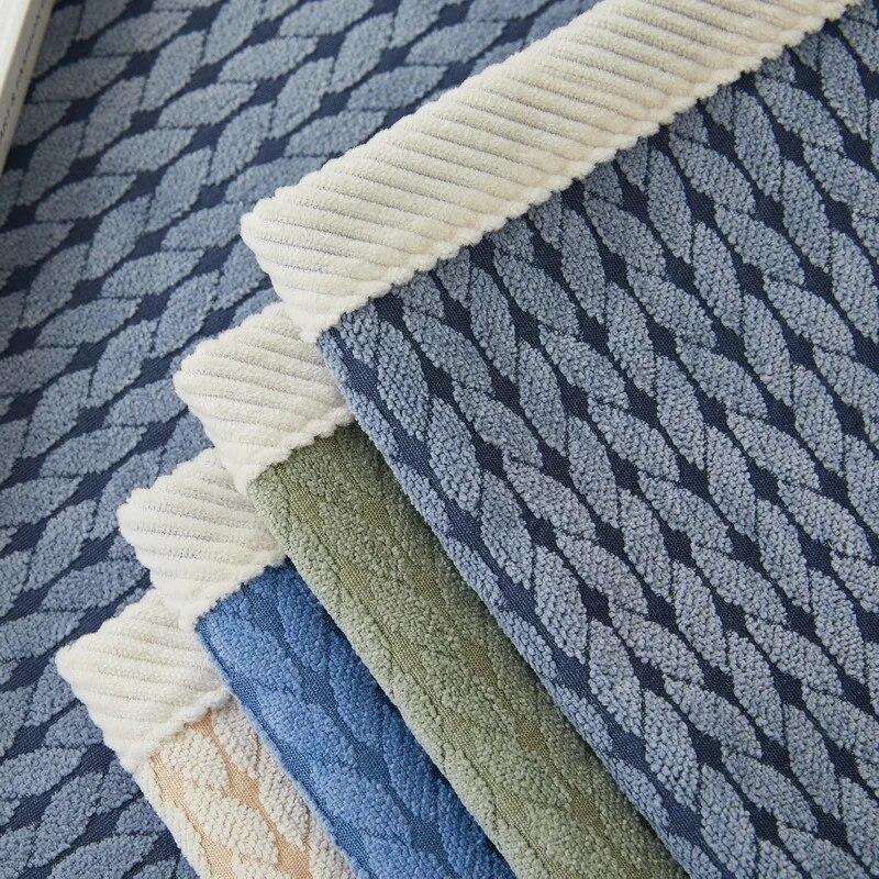 Chenille Anti-slip Sofa Cushion Cover Universal Four Seasons Wheat Ear Flower Design Soft Towel Fabric