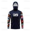 Mens Quick-Dry UV Protection Hooded Long Sleeve Fishing Shirt Outdoor Sports Cycling Apparel