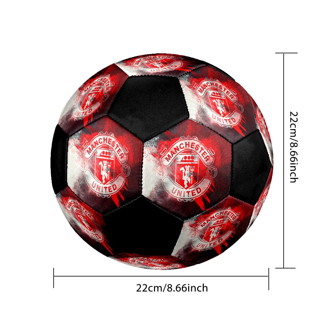 Manchester United F.C Soccer Ball Colorful All Ages Machine Stitched PVC Competition Ready Durable High-Bounce.SIZE5