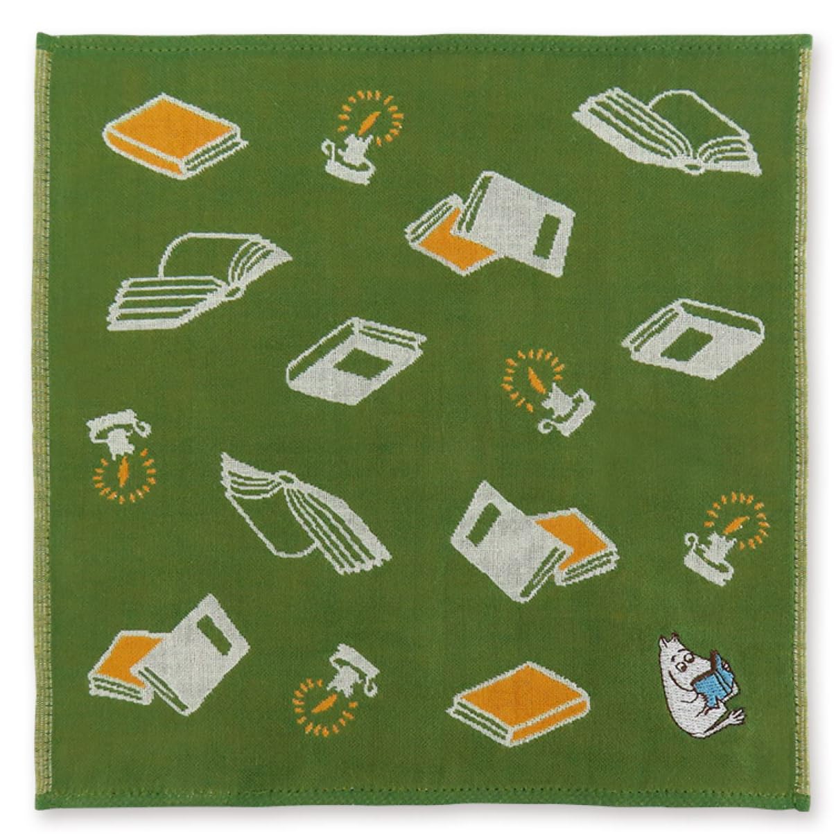 

Miyamoto Towel JIKAN STYLE MOOMIN Triple Gauze Moomin 25 x 25 05865 Handkerchief, & Books, Green, Approx. cm,