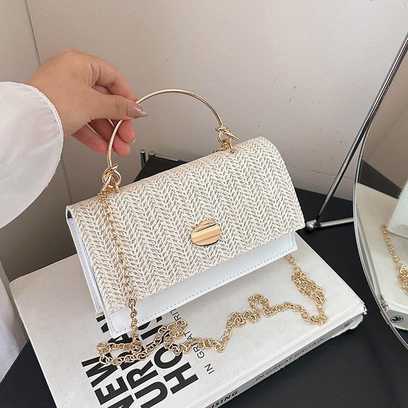New Handbag Small Bag Women's 2025 New Woven Personalized Small Bag Fashion Personalized Retro Shoulder Handbag