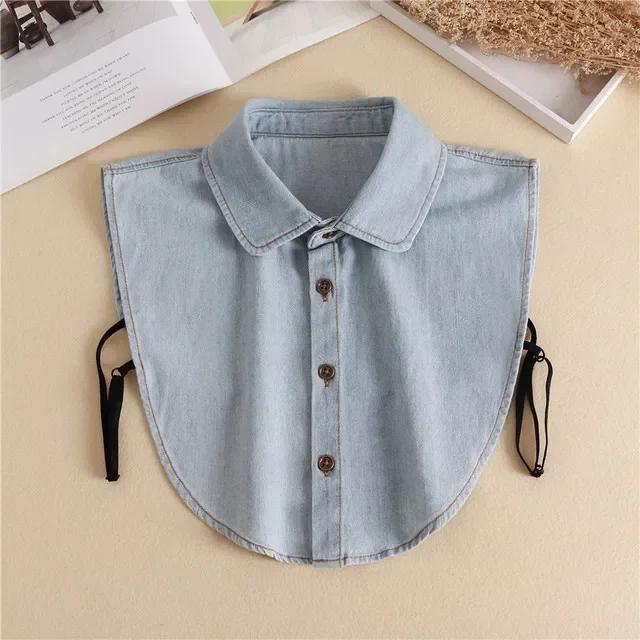 Fashion Front Tie White Fake Collar for Women Stand Detachable Collar Fake Girls Vintage Lace Ladies False Blouse Collar