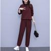 Large Size Casual Sports Suit Spring and Autumn Fashion Slimming Sweater All-match Trousers Two-piece Suit