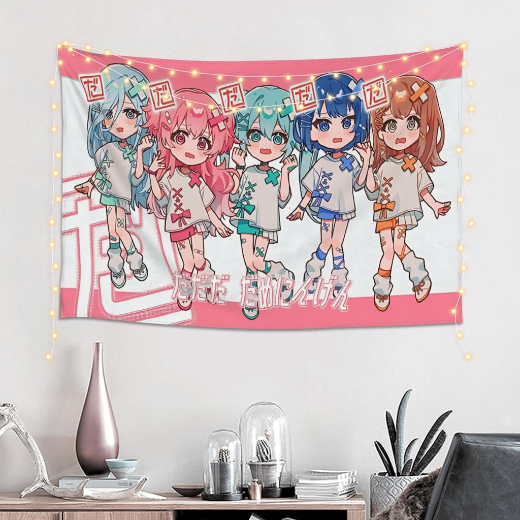 Cutecore Your Christmas Gift Hatsune Miku Tapestry Bedroom Decoration Wall Hanging Blanket Tapestry Cool Stuff For Room