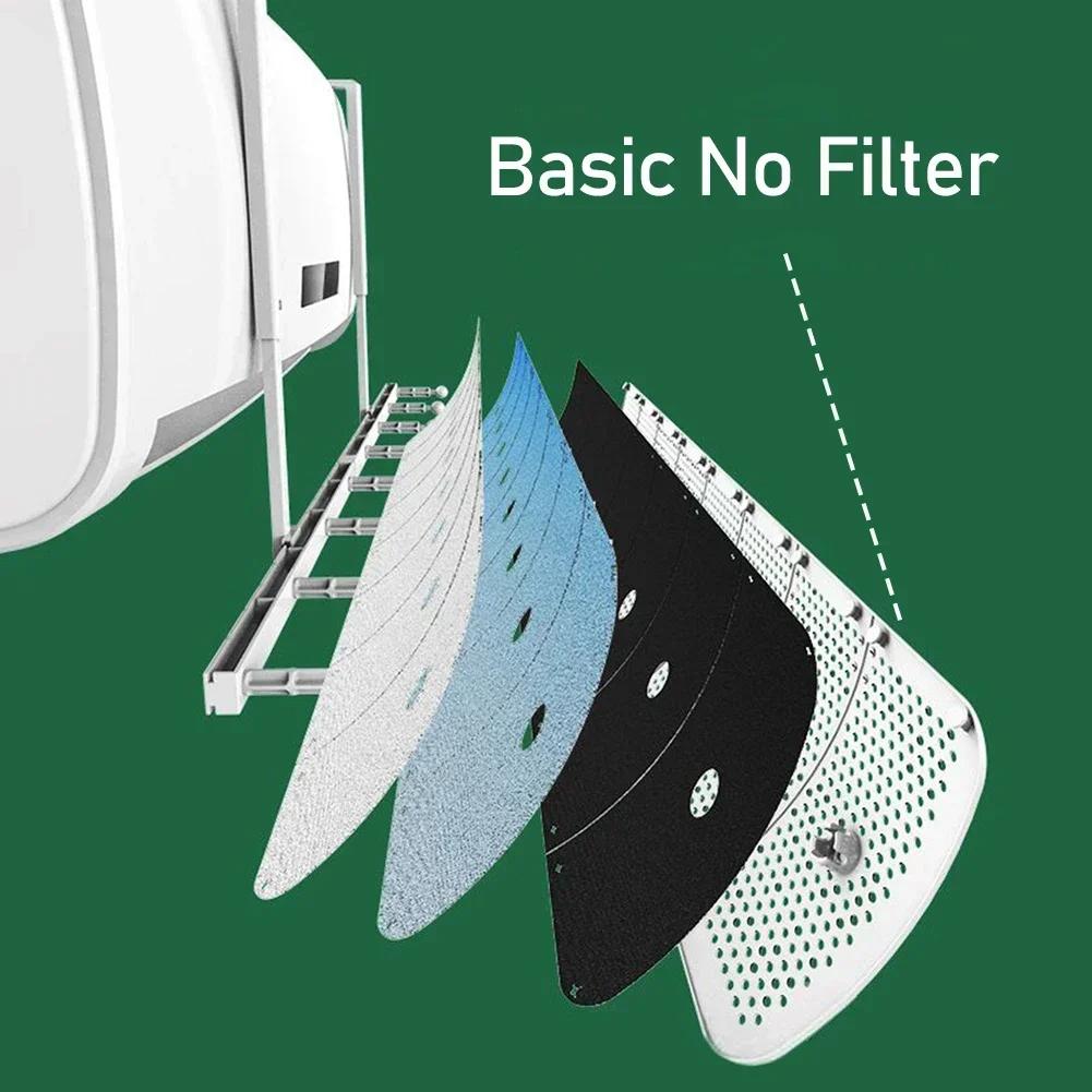 

White Wind Deflector COTTON FILTER Cotton Filter Easy Installation 8 Leaf Adjustable Wall Mounted Air Conditioner
