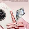 For Xiaomi Redmi K80 Ultra 5G Case Dragonfly Kickstand TPU Flowers Glitter Phone Cover