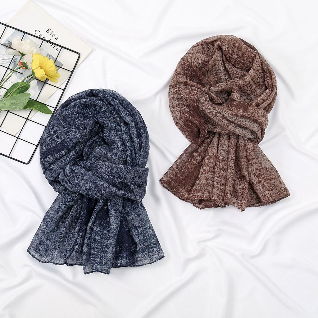 Fashion Printed Hijab for Women Color Blending Voile Scarf Muslim Soft Premium Shawl Breathable Headscarf Turban 180*90CM