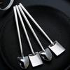 Portable Coffee Stirring Spoon Long Handle Net Red Dessert Spoon Spade Spoon  Watermelon Spoon