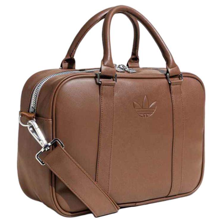 New Adidas Originals PU Briefcase, Shoulder Bag, Crossbody Bag, Handbag Women's Soft Brown KC0371