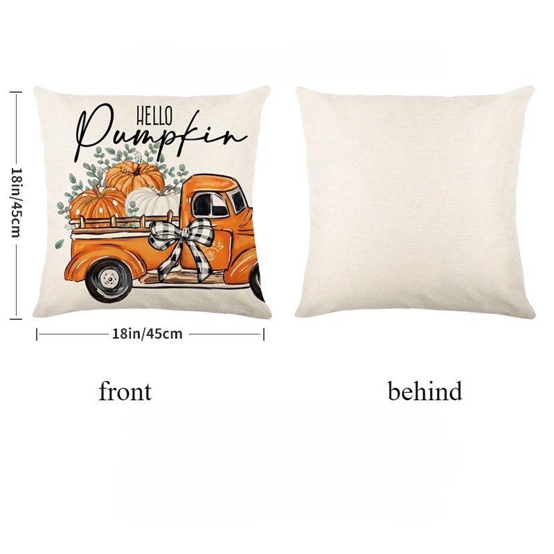 45*45Cm Classic Pumpkin Pattern Cushions Cover Simple Home Sofa Decoration Supplies Printed Pillowcase