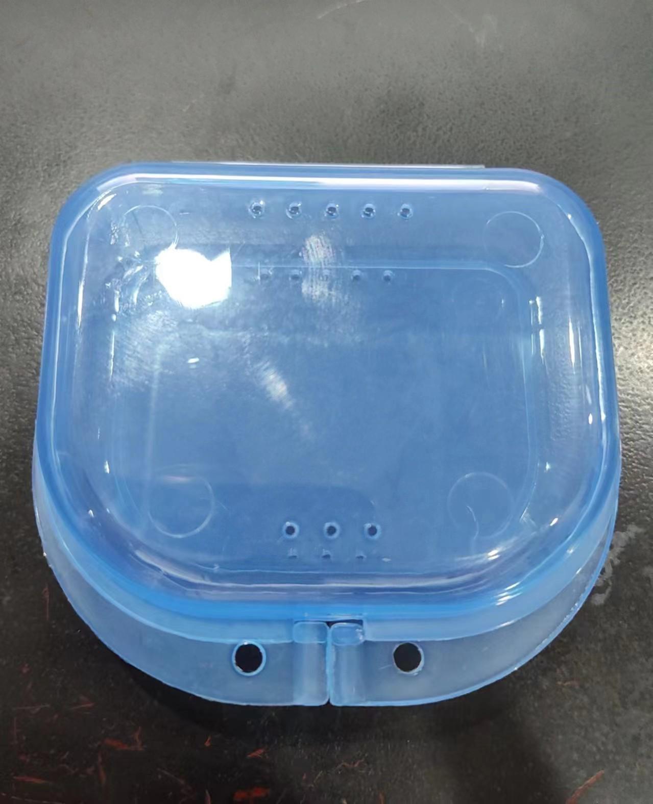 

Black Plastic Dental Orthodontic Case - Retainer & Denture Storage with Holes, Small Tooth Box, 21 Color Options