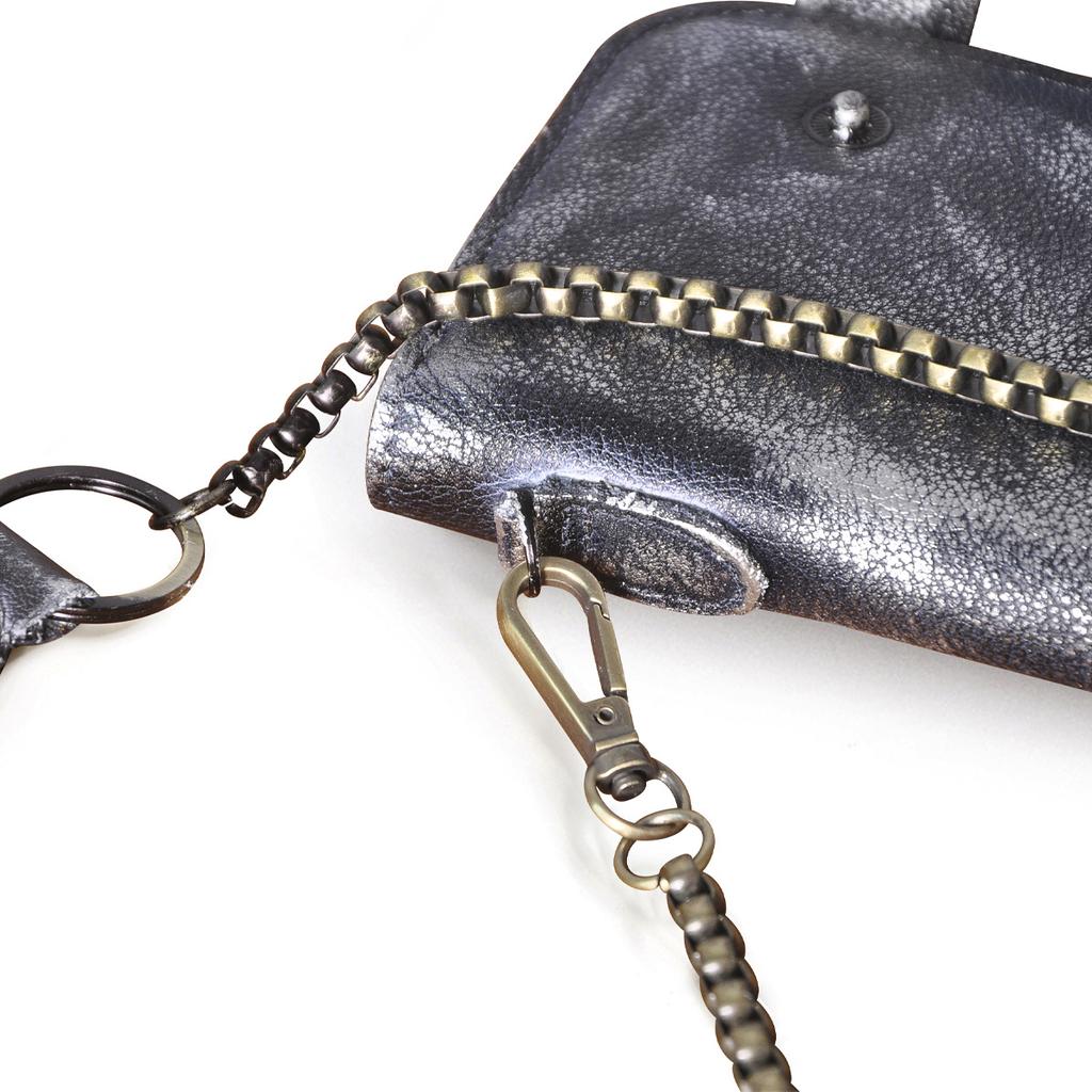 Echtes Leder Luxus berühmte Marke Dargon Emboss Fashion Scheckheft Kette Organizer Brieftasche lange Geldbörse Designer Clutch