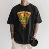 Böser Mutanten-Pizzastück Säure-Horror-Gesicht T-Shirt