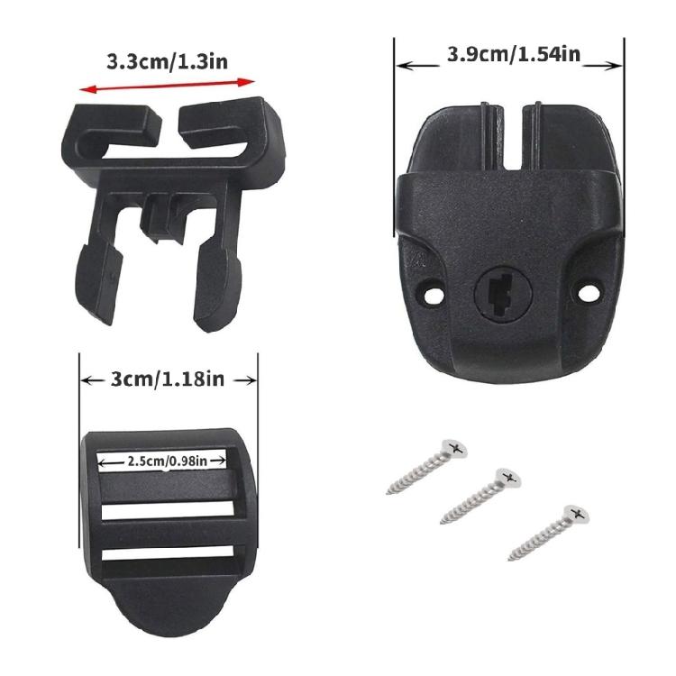 Set di Riparazione Copertura Vasca Idromassaggio Con Sistema di Chiusura a Chiave Morsetti in ABS Resistenti alle Intemperie e Fissaggi Regolabili