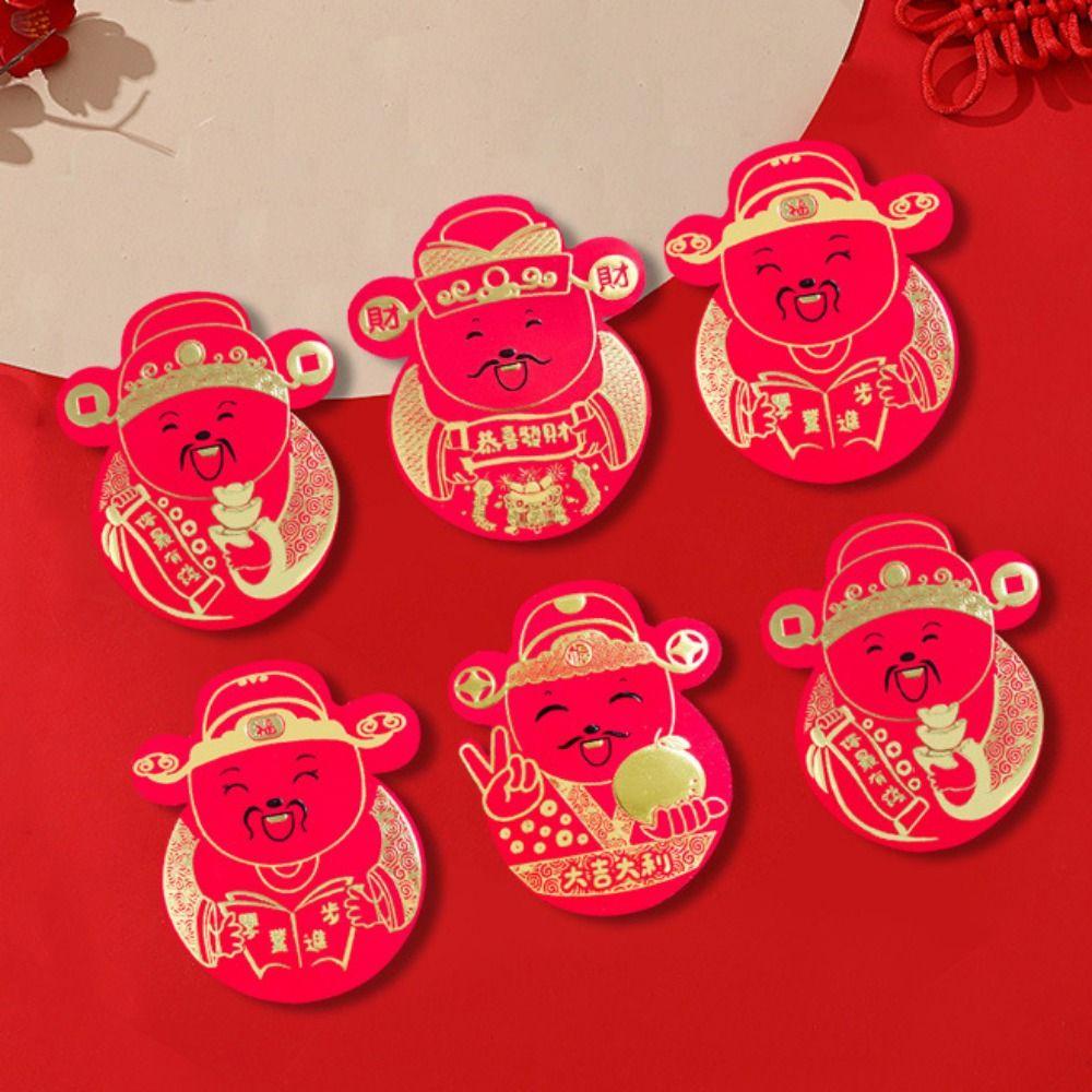 

8pcs/set Paper Red Pocket Cartoon Lucky Money Bag Spring Festival Envelopes Bonus Style A