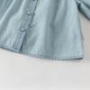 DAVE & BELLA Girls' Floral Denim Long Sleeve Shirt