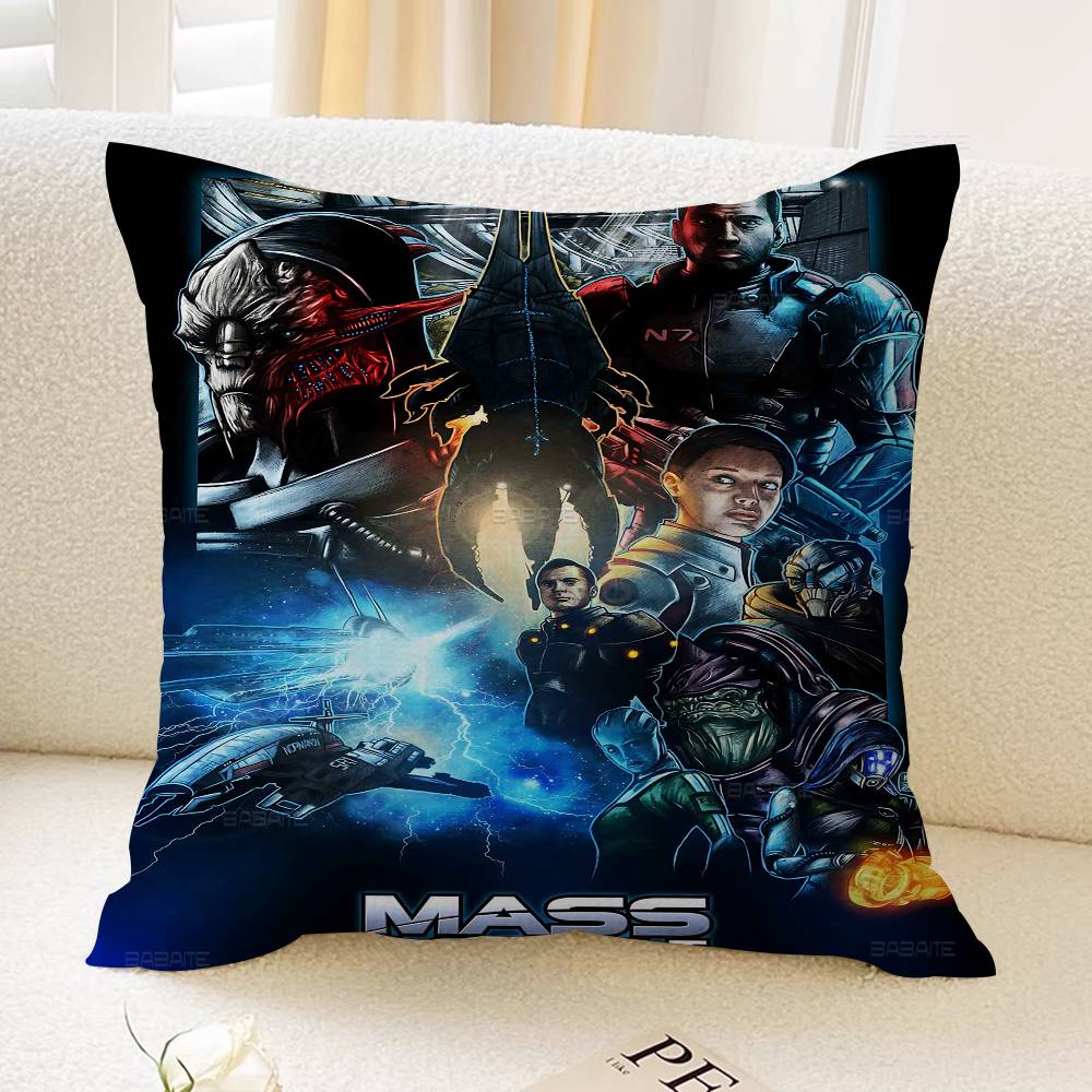 NT1464 Mass Effect Pillow Anime Pillow Sofa Bed Head Pillow Cover Cushion Cover 45x45 Cm Fashion