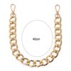 AU 40cm Punk Metal Thick Chain Bag Shoulder Strap DIY Handbag Handles (Gold)