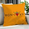 Rock Bon Jovi Cushion Cover Cushion Cover Set 4Pcs 50X50 45X45 40X40 Pillowcase Decorative Sofa Home Decor