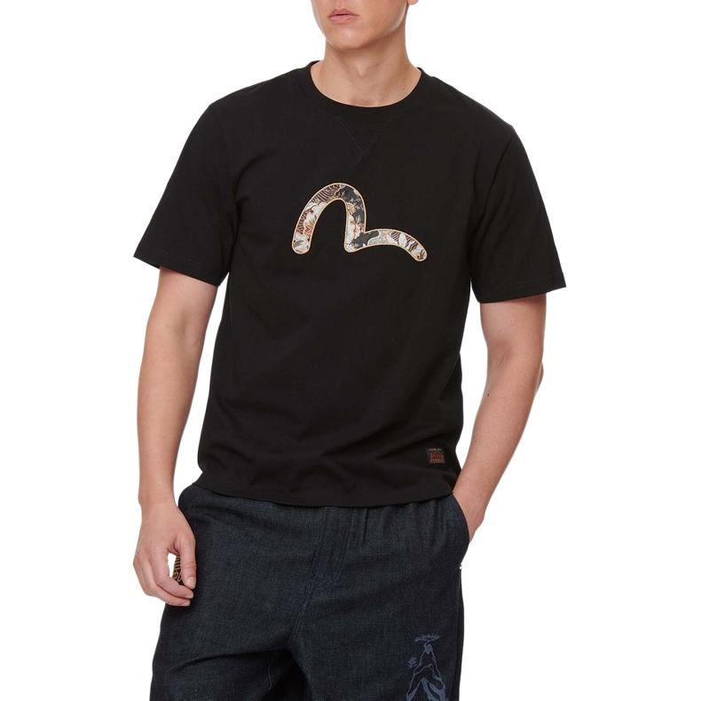 Evisu T-Shirts Men's Crew Neck Moderate Straight Fit 2ESHTM1TS505XX