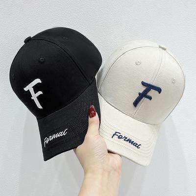 New Casual F Letter Embroidered Baseball Cap Women Show Small Face Deepen Hard Top Ins Sunshade Travel Versatile
