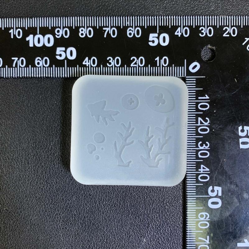 Flexible Silikonform für DIY-Bastelarbeiten Leicht zu reinigen Epoxidharzformen Fisch-/Korallenförmige Schmuckdekorationen Herstellungsform