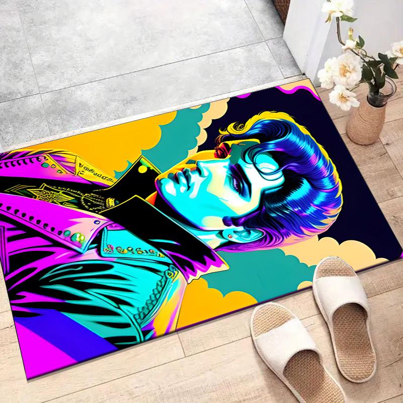Elvis Polyester Carpet, Soft Indoor Mat for Office Chair, Living Room, Computer Desk - Decorative Home Office Rug Design