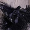 Children Kids Halloween Witch Hat Wizard Feather Headband Adult Costume Party Accessory Halloween Masquerade Cosplay Cap