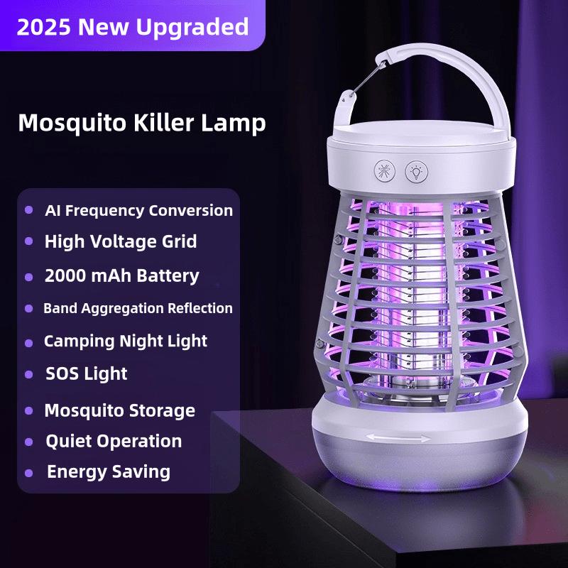UV Mosquito Lamp, Electric Mosquito Killer Insect Trap 2000V, Powerful Mosquito Repellent Exterminator Bug Zapper for Indoors Outdoors Garden Bedroom